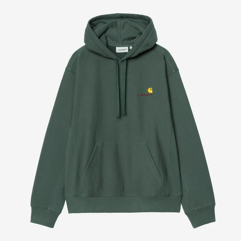Carhartt WIP Herren American Script Hoodie | Kale Green