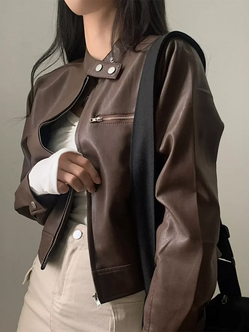 Kurze Damen Lederjacke - Liorane