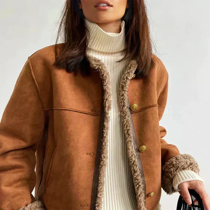 Wildlederjacke mit Fleecefutter - Alvra