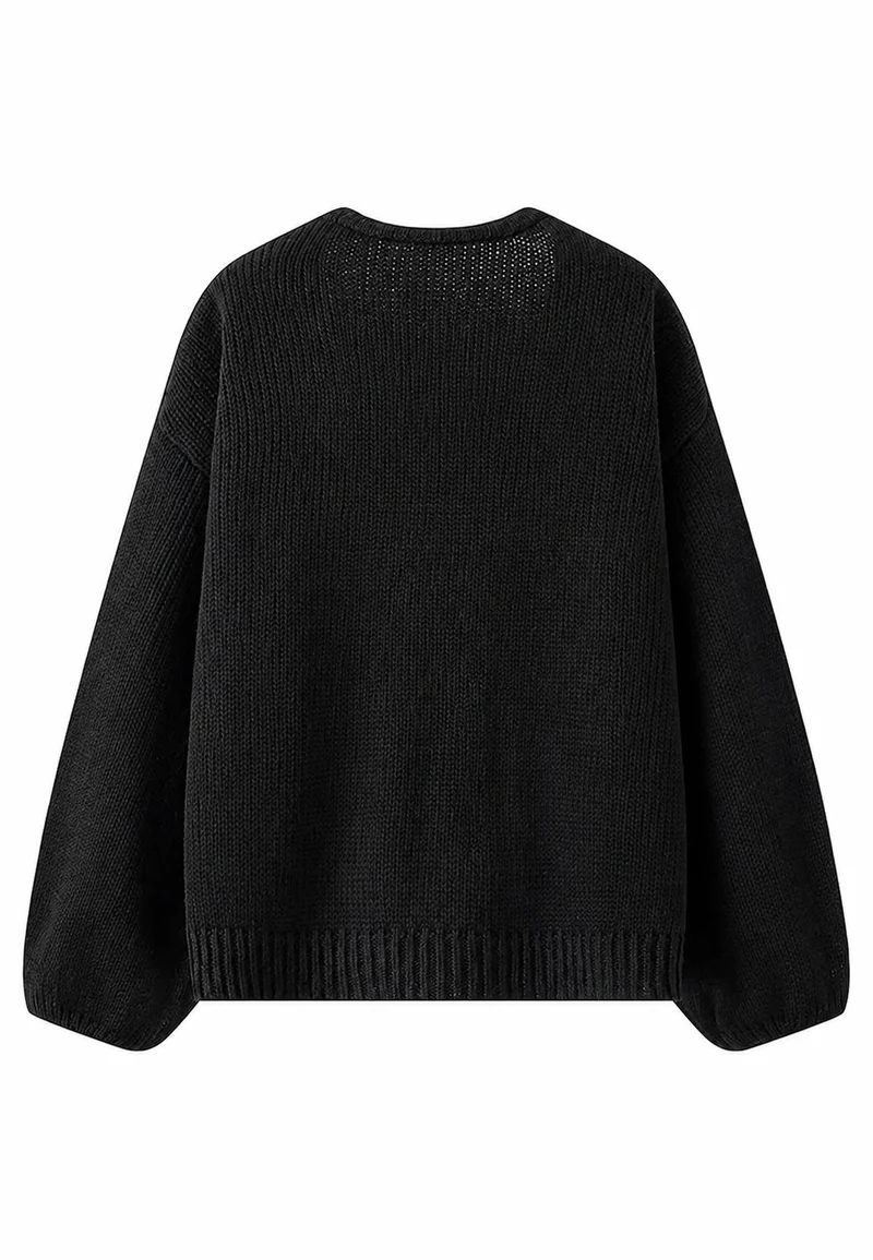 Damen-Strickjacke mit glitzernden Schleifen und V-Ausschnitt – Coronas