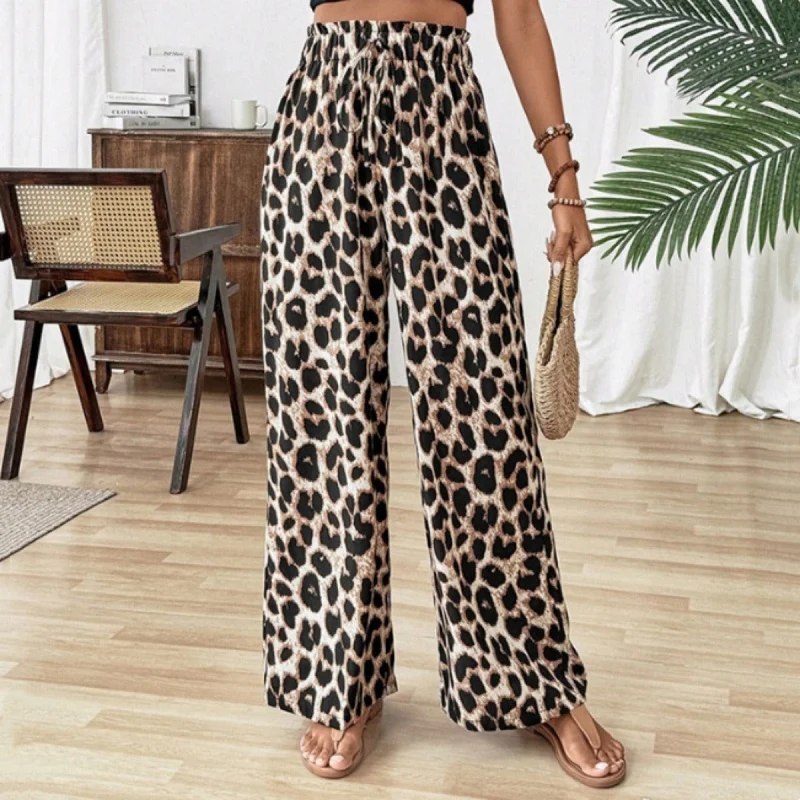 Damen-Baggy-Hose mit Leopardenmuster im lässigen Stil - Camila