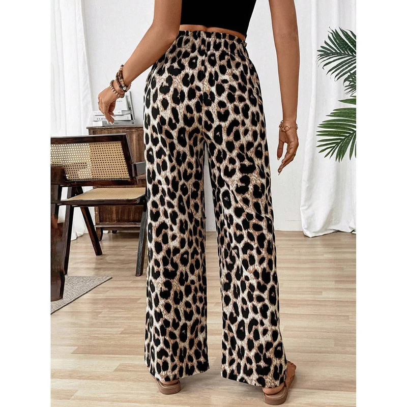 Damen-Baggy-Hose mit Leopardenmuster im lässigen Stil - Camila