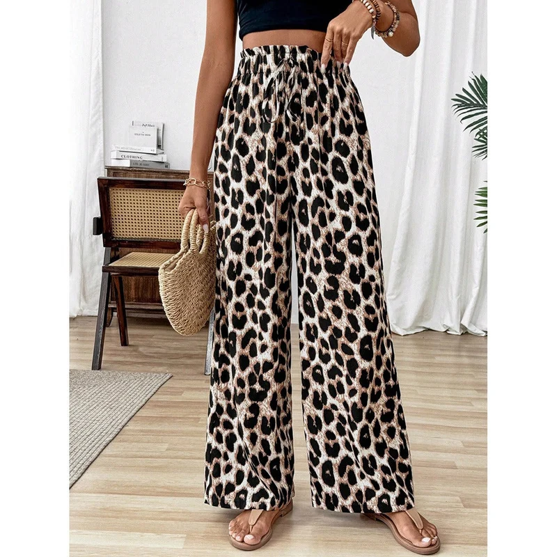 Damen-Baggy-Hose mit Leopardenmuster im lässigen Stil - Camila
