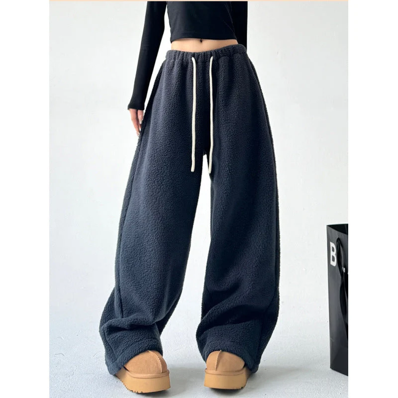 Damen-Baggy-Hose aus Plüschstoff - Novanne
