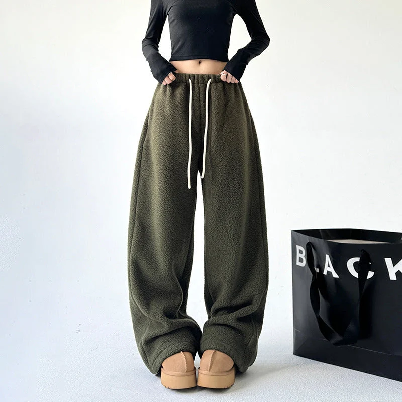 Damen-Baggy-Hose aus Plüschstoff - Novanne