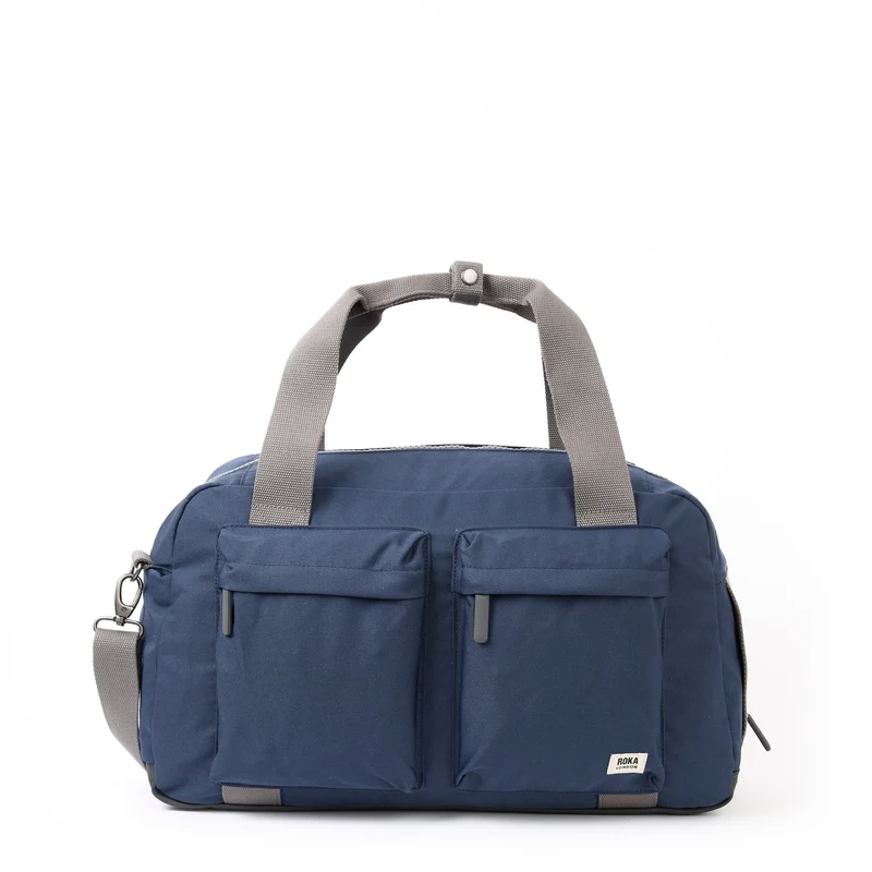 ROKA Gatwick Medium Tasche aus recyceltem Canvas | Dunkelblau