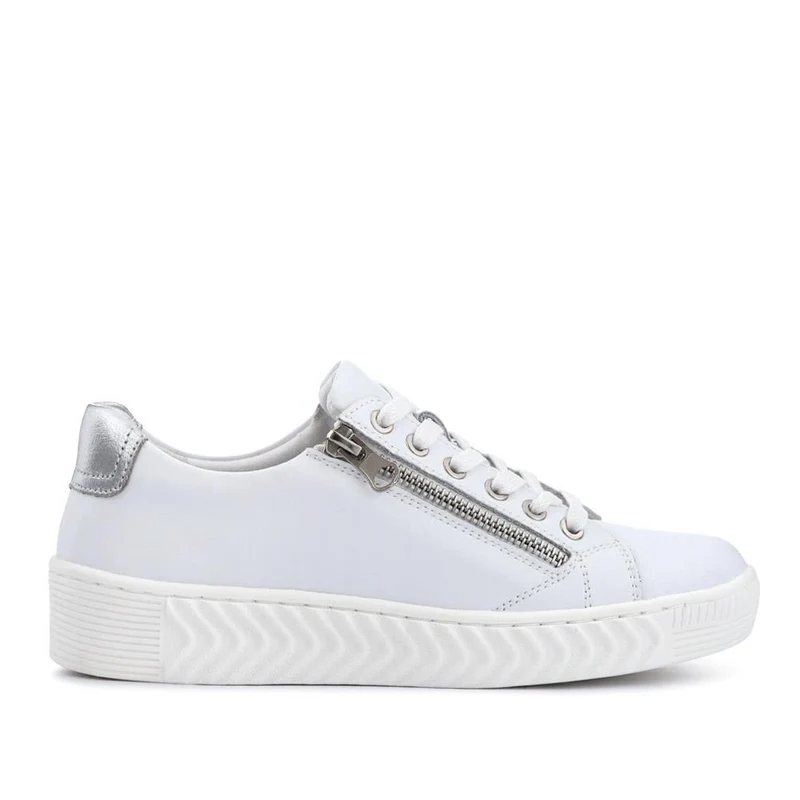Casual Leather Trainers - BRK41000 / 326 649 - White