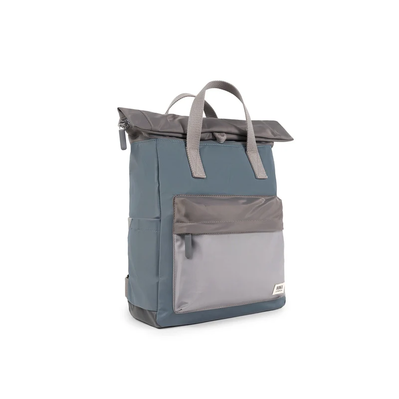 ROKA Canfield B Graue, mittelgroße Tasche aus recyceltem Nylon