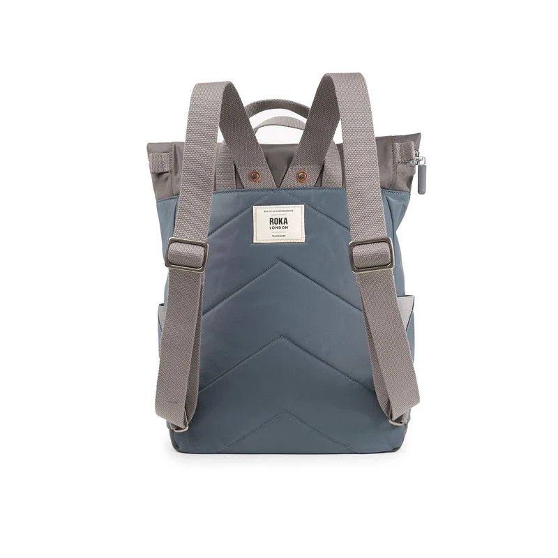 ROKA Canfield B Graue, mittelgroße Tasche aus recyceltem Nylon