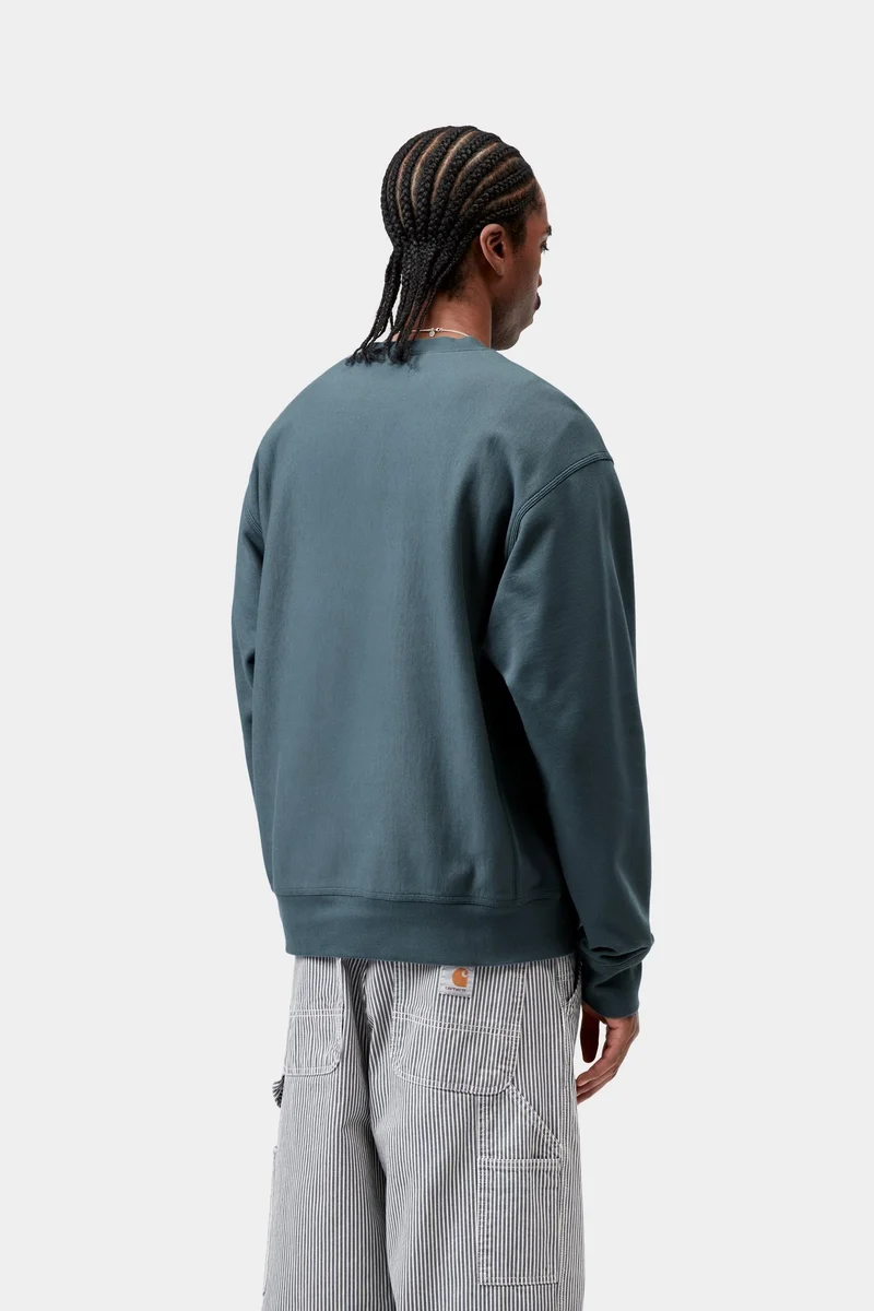 Carhartt WIP Herren American Script Sweatshirt | Büroblau