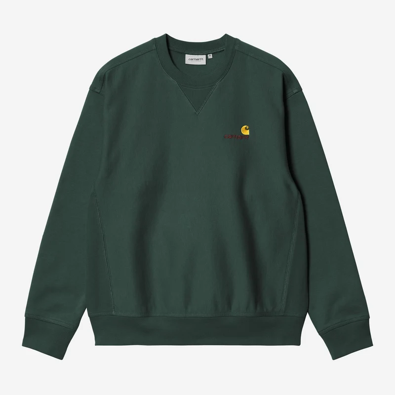 Carhartt WIP Herren American Script Sweatshirt | Grün