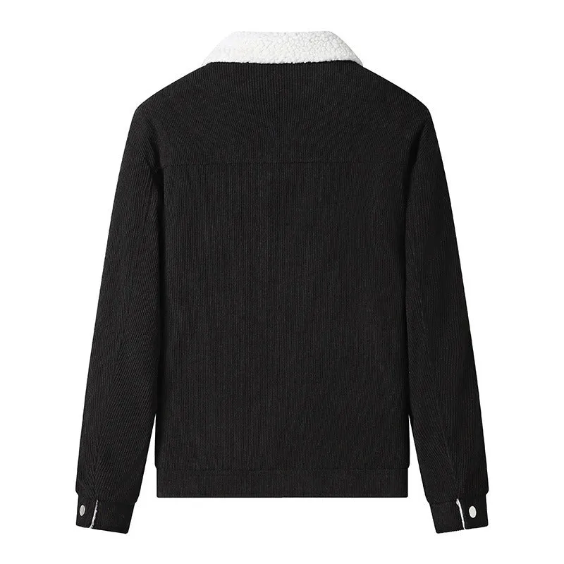 Herren-Cordjacke mit Fleece-Futter, legerer Stil - Alain