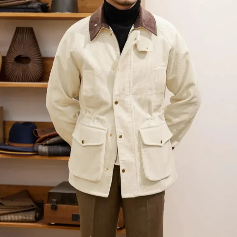 Luxuriöse Cordjacke für Herren im Herbststil - Robinson