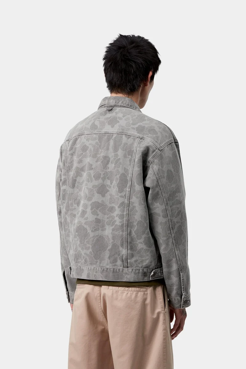 Carhartt WIP Duck Helston Herrenjacke | Schwarz, schwer gebleicht