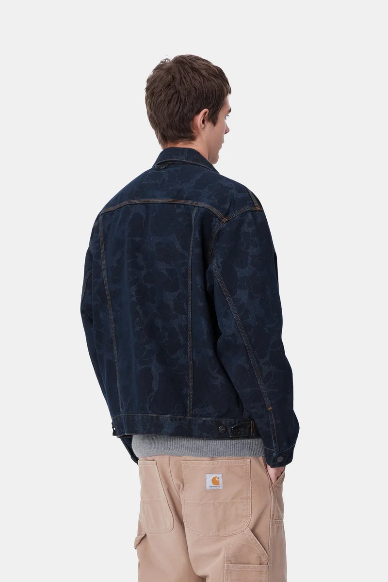 Carhartt WIP Herren-Jacke „Helston“ aus Duck-Stoff | Blau Stone Washed