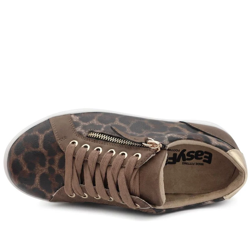 Extra Wide Chunky Trainers - ITALIA / 326 313 - Brown Leopard