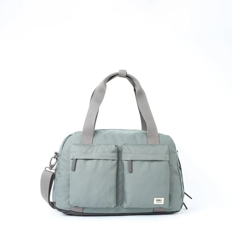 ROKA Gatwick Kleine Tasche aus recyceltem Canvas | Zinnfarben