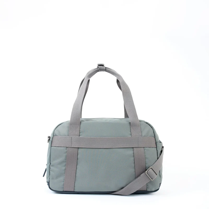 ROKA Gatwick Kleine Tasche aus recyceltem Canvas | Zinnfarben