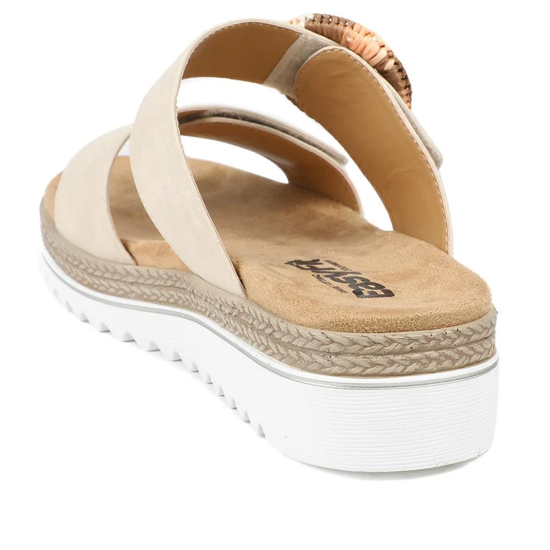 EasyFit Extra Wide Banca Sandals - BANCA / 329 265 - Beige