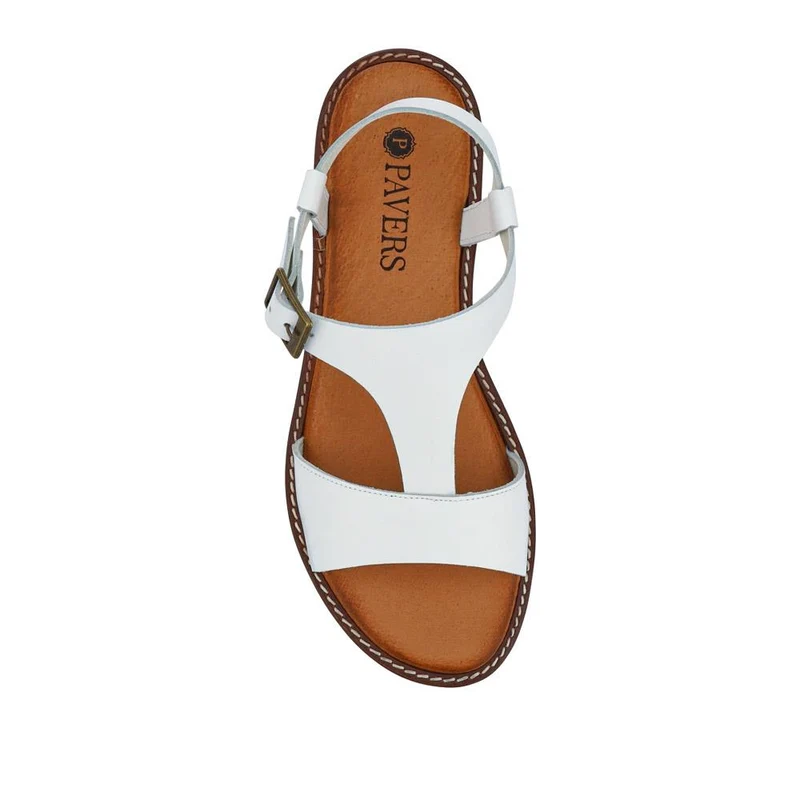 All-Leather Buckled Sandals - PERSI41001 / 327 543 - White