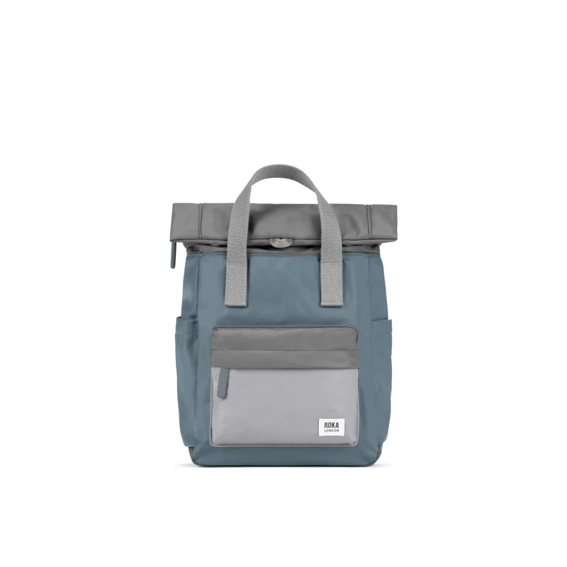 ROKA Canfield B Graue, tonale kleine Tasche aus recyceltem Nylon