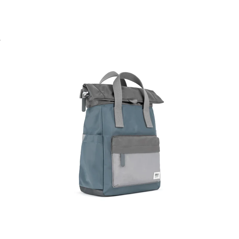 ROKA Canfield B Graue, tonale kleine Tasche aus recyceltem Nylon