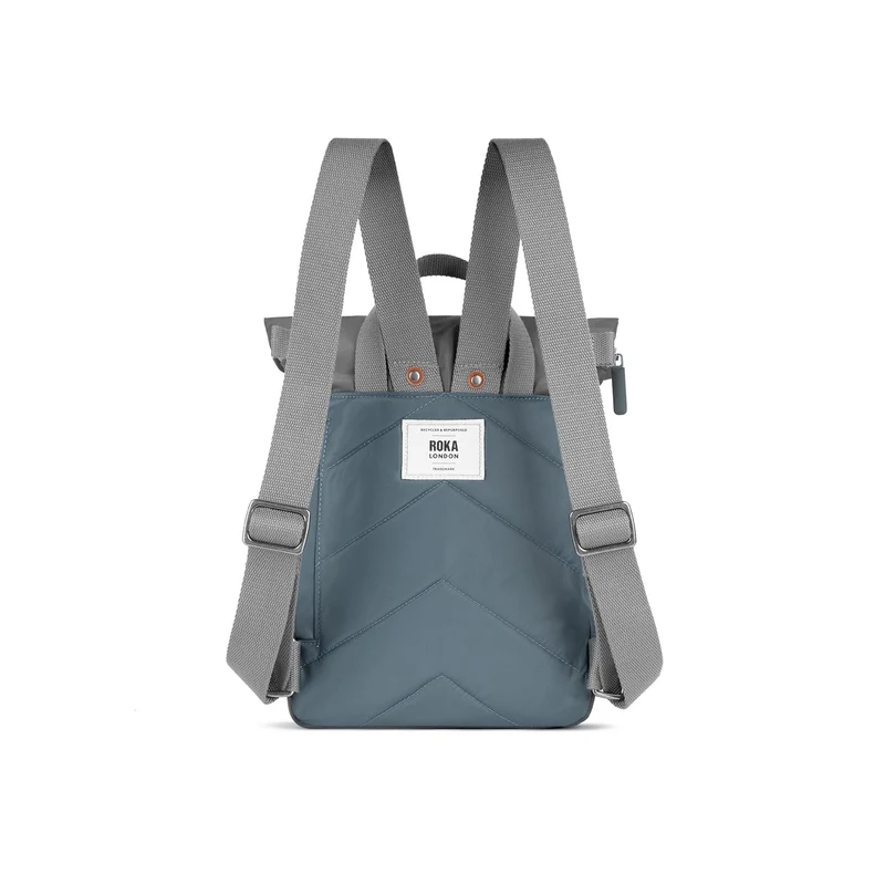 ROKA Canfield B Graue, tonale kleine Tasche aus recyceltem Nylon