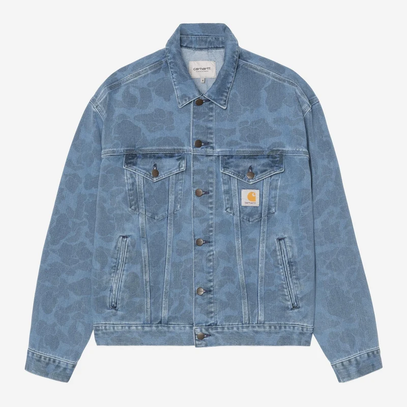 Carhartt WIP Duck Helston Herrenjacke | Blau gebleicht