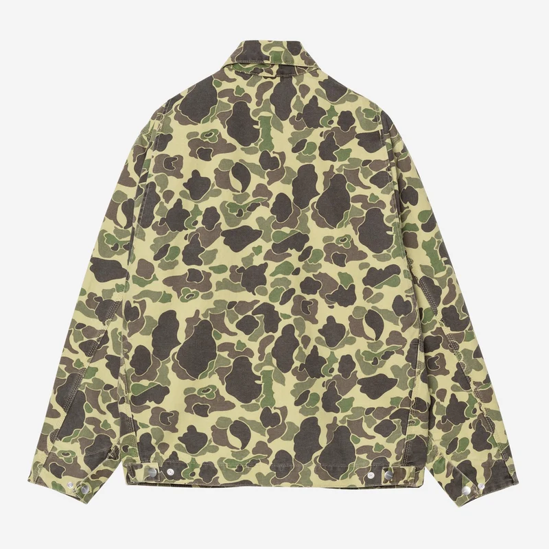 Carhartt WIP Herren-Jacke Duck Detroit | Camouflage-Muster Entengrün / Porphyr