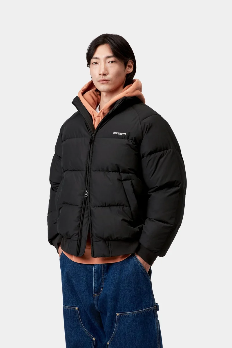 Carhartt WIP Herren-Nebraska-Jacke | Schwarz/Weiß