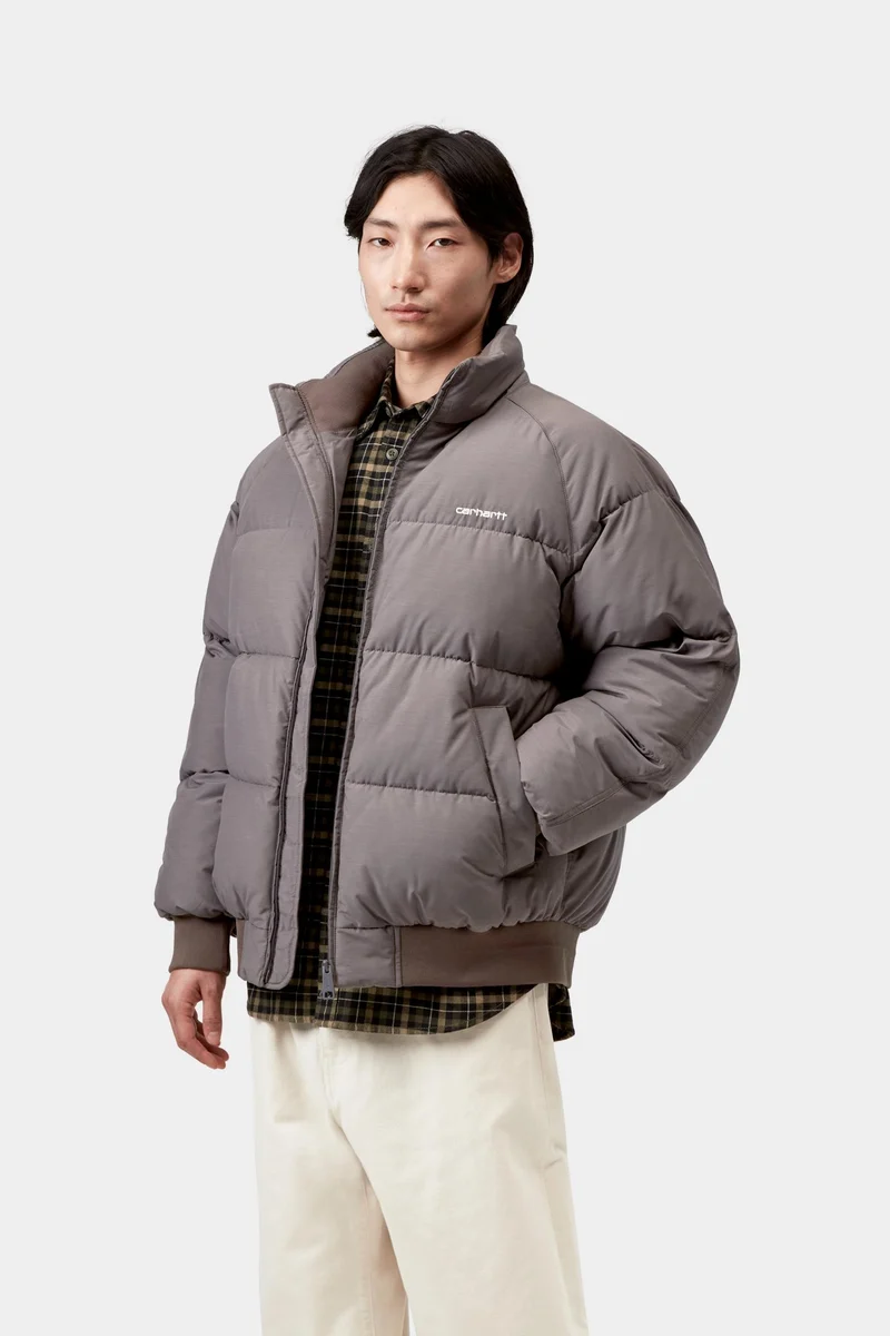 Carhartt WIP Herren-Nebraska-Jacke | Porphyr / Weiß