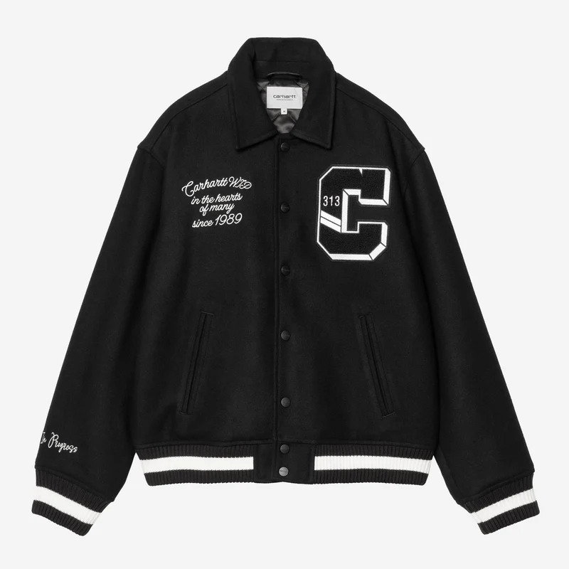 Carhartt WIP Herren-Collegejacke der Extraklasse | Schwarz