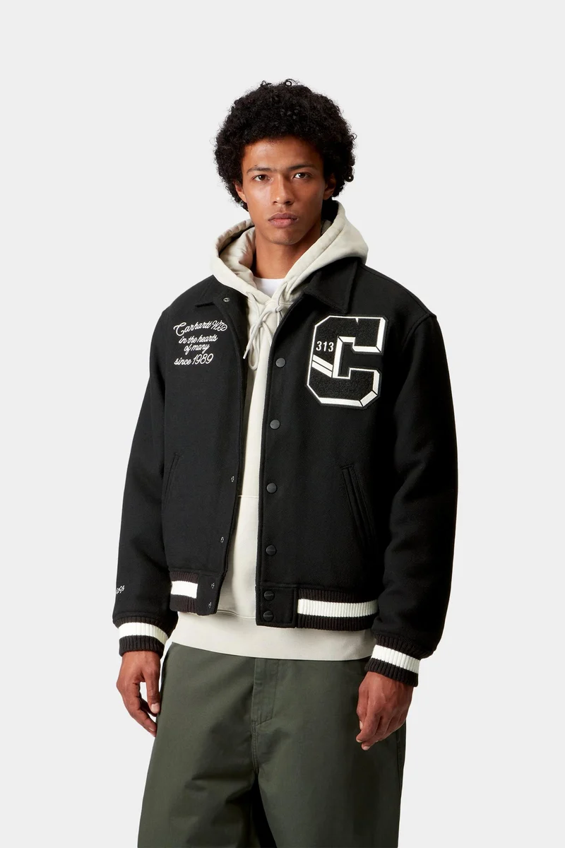 Carhartt WIP Herren-Collegejacke der Extraklasse | Schwarz