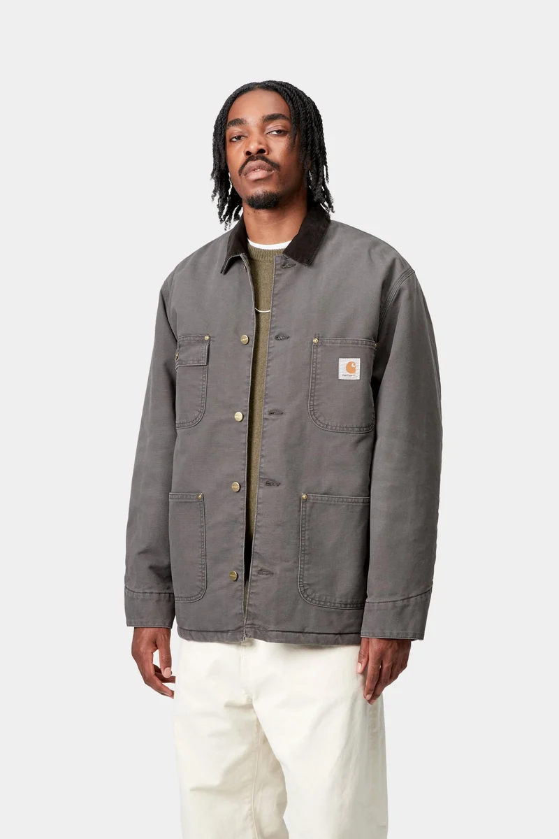 Carhartt WIP OG Chore Coat Jacke für Herren | Graphit/Schwarzer Canvas