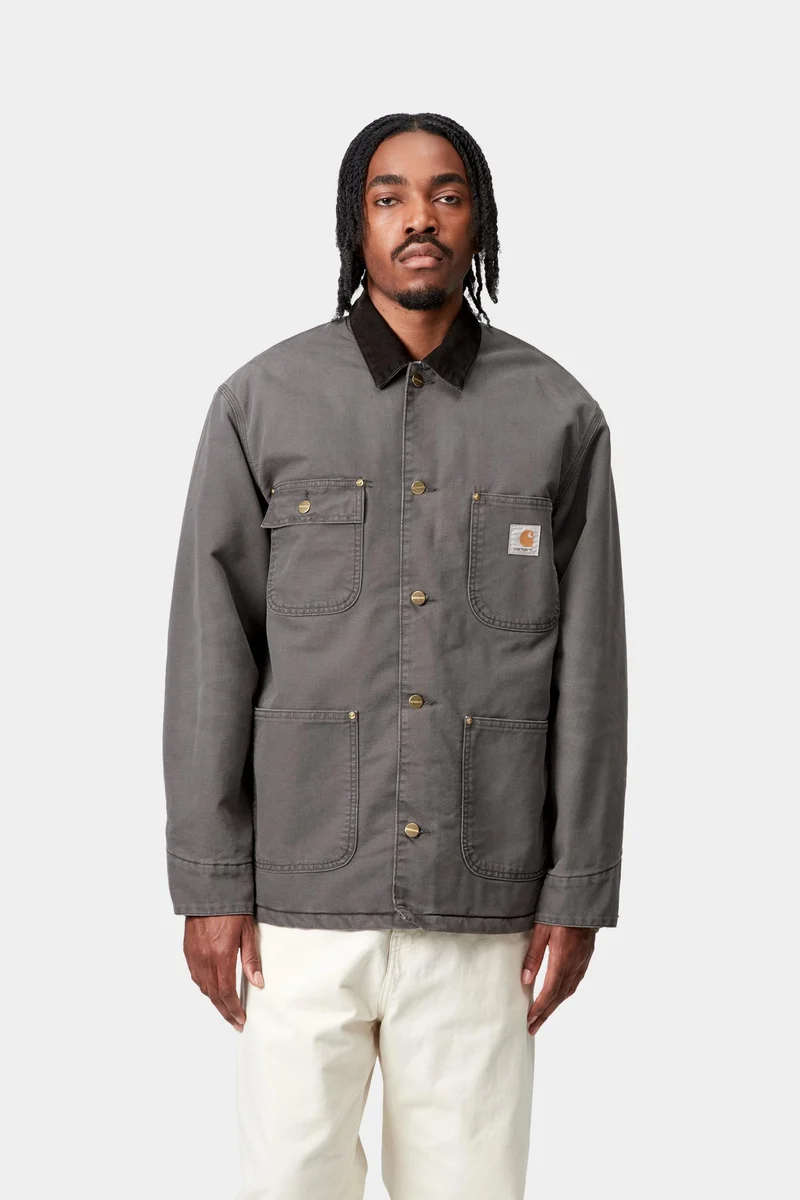 Carhartt WIP OG Chore Coat Jacke für Herren | Graphit/Schwarzer Canvas