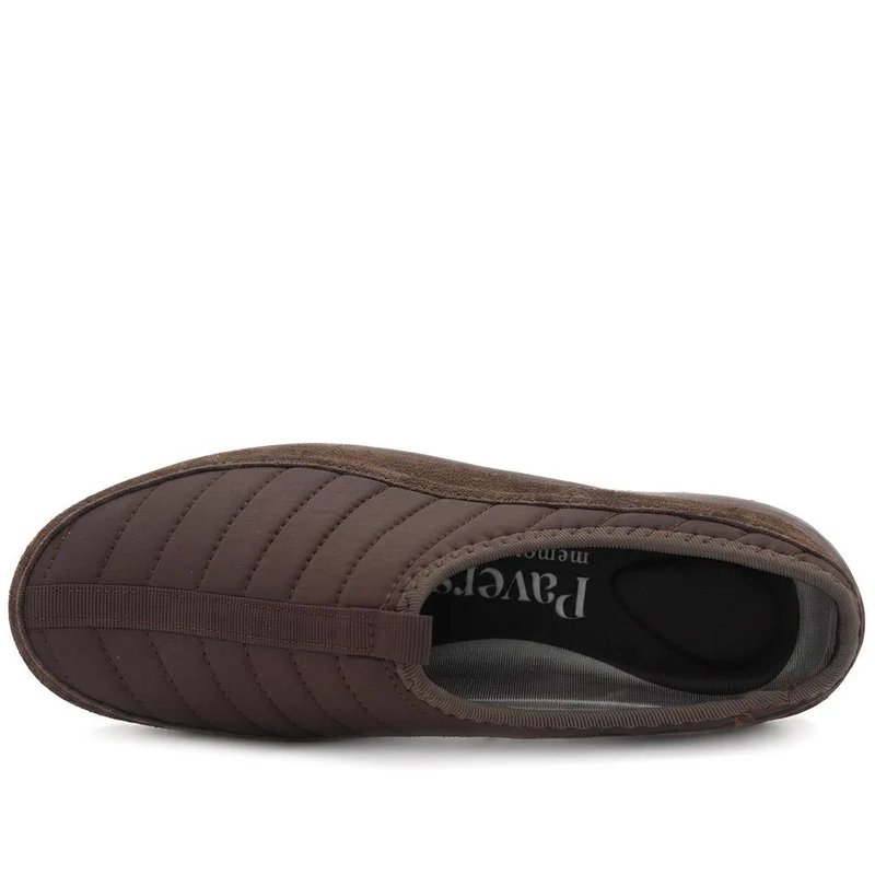 Wide Fit Leather Chunky Sole Clogs - BRK44006 / 329 755 - Chocolate