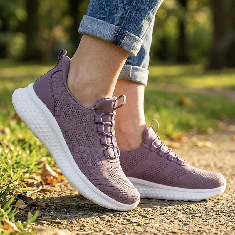 Easy Step In Lightweight Memory Foam Trainers - BRK44022 / 329 839 - Purple
