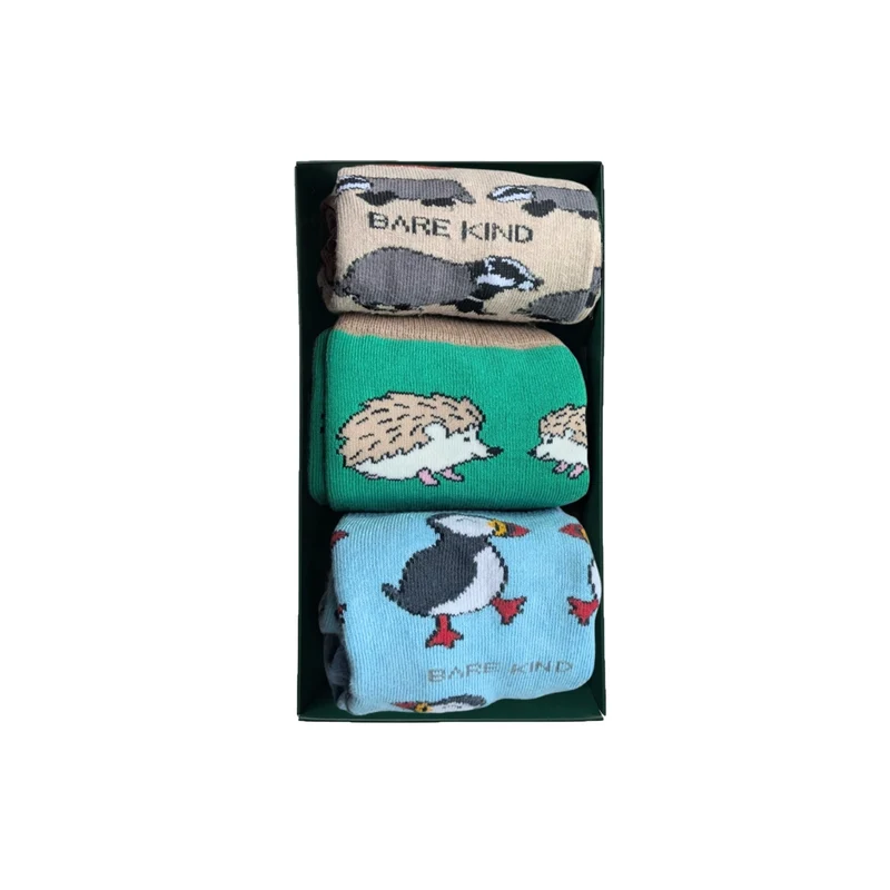 Bare Kind Geschenkbox mit Bambussocken aus Großbritannien (3er-Pack)
