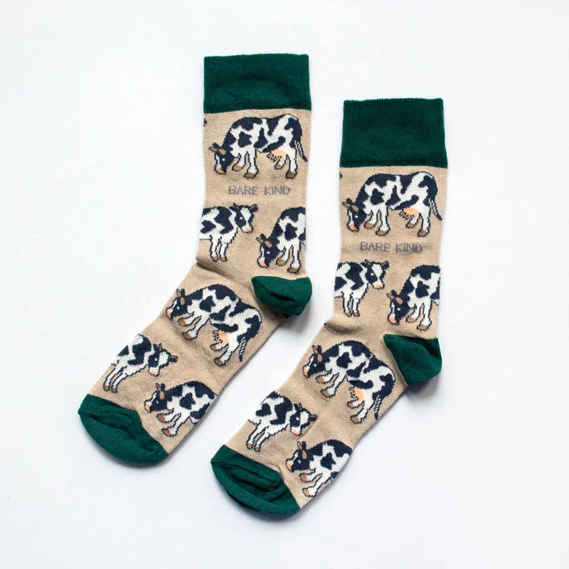 Bare Kind Geschenkbox mit Bambussocken mit Bauernhoftiermotiven | 3er-Pack