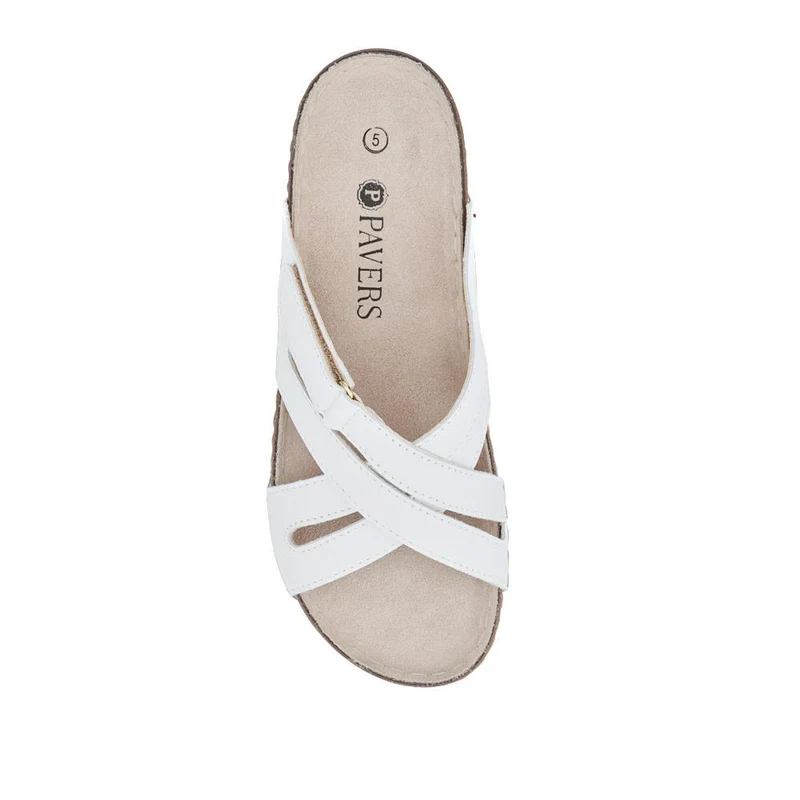 Leather Adjustable Mules - PATRI41002 / 327 611 - White