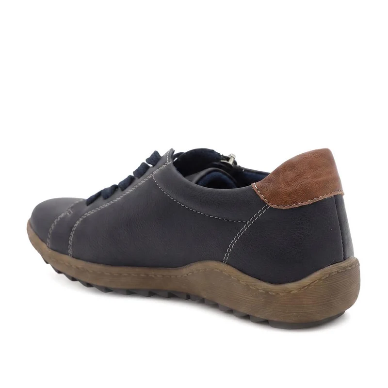 Casual Zip & Lace Fasten Shoes - WBINS44017 / 329 625 - Navy