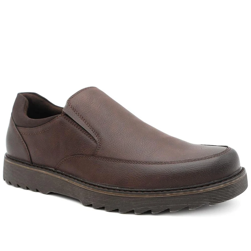 Wide Fit Smart Casual Moccasins - XINGH44006 / 330 040 - Brown