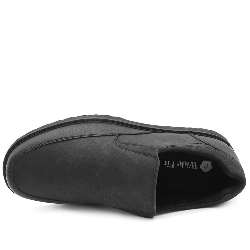Wide Fit Smart Casual Moccasins - XINGH44006 / 330 040 - Black