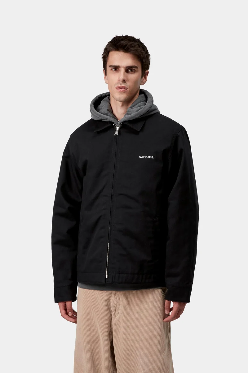 Carhartt WIP Herrenjacke mit Module-Schriftzug | Schwarz/Weiß