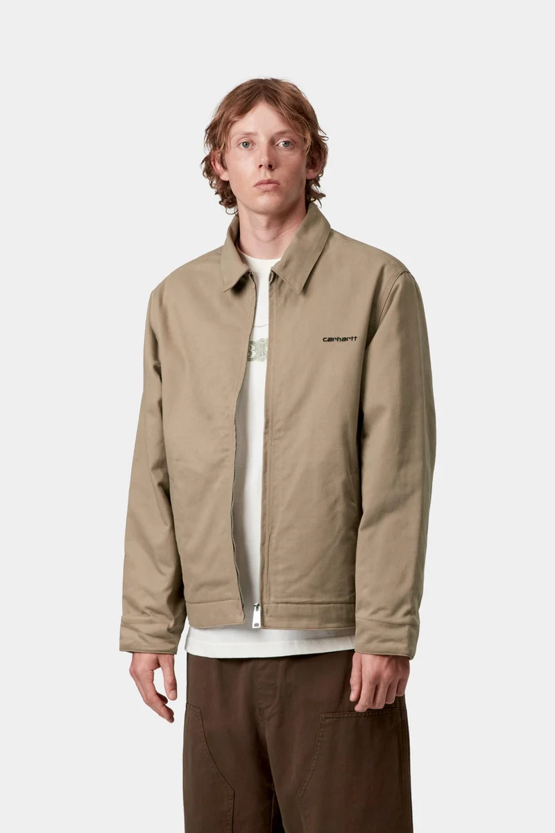 Carhartt WIP Herrenjacke „Module Script“ | Leder / Schwarz