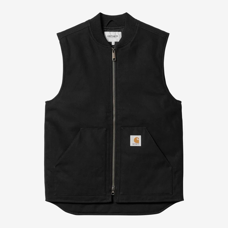Carhartt WIP Klassische Herrenweste | Schwarz, robust