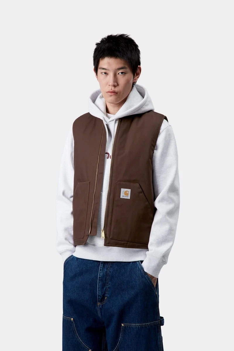 Carhartt WIP Klassische Herrenweste | Tabakfarben, fest