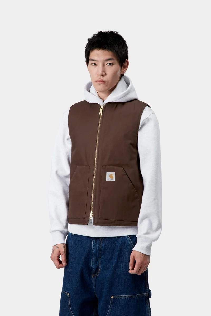 Carhartt WIP Klassische Herrenweste | Tabakfarben, fest