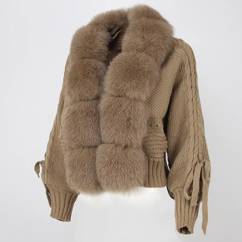 Lixx | Luxury Wintermantel für Damen mit echtem Fuchsfellkragen