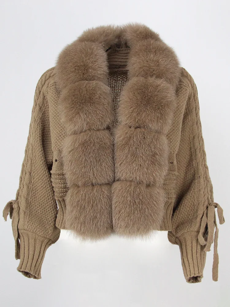 Lixx | Luxury Wintermantel für Damen mit echtem Fuchsfellkragen
